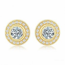 Cartier D'AMOUR Earrings in 18K Yellow Gold with Diamond